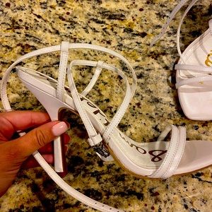 Sam Edelman white strappy sandals